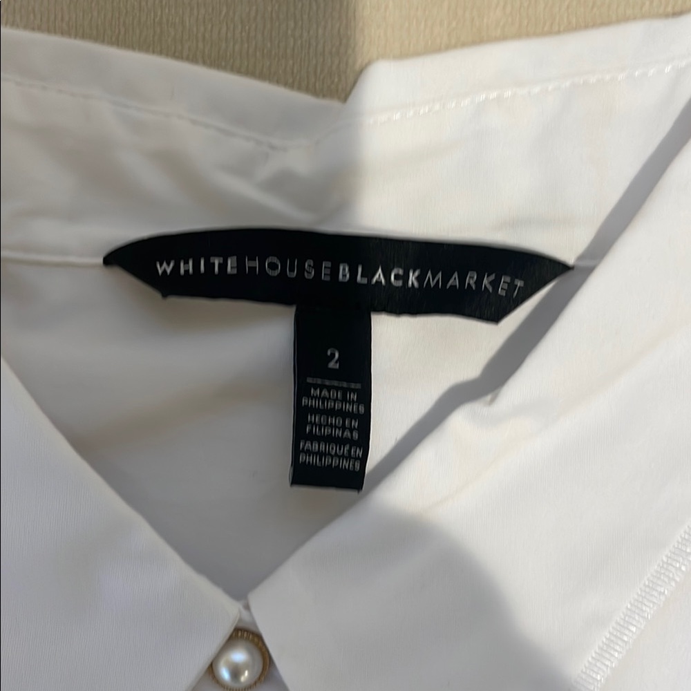 White House Black Market White Blouse